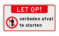 Aluminium informatiebord met een dubbel omgezette rand
