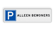 Aluminium informatiebord met een dubbel omgezette rand