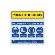Veiligheidsbord vlak Alupanel (2mm)