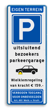 Aluminium informatiebord met een dubbel omgezette rand