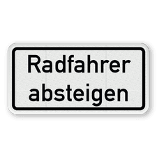 Verkehrsschild aus DibondTraffic mit Alform Rahmen