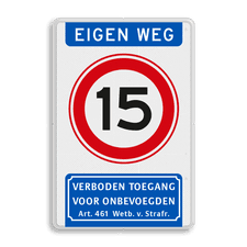 Aluminium informatiebord met dubbel omgezette rand