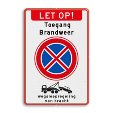 Aluminium informatiebord met dubbel omgezette rand
