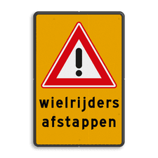 Aluminium informatiebord met dubbel omgezette rand