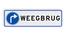 Aluminium informatiebord met een dubbel omgezette rand