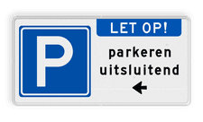 Aluminium informatiebord met een dubbel omgezette rand