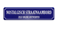 Aluminium straatnaambord RAL5013 met een dubbel omgezette rand