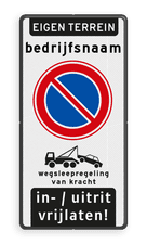 Aluminium informatiebord met een dubbel omgezette rand