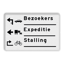 Aluminium informatiebord met een dubbel omgezette rand