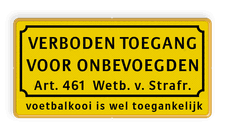 Aluminium informatiebord met een dubbel omgezette rand