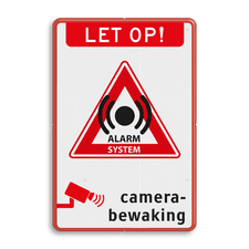 Aluminium informatiebord met dubbel omgezette rand