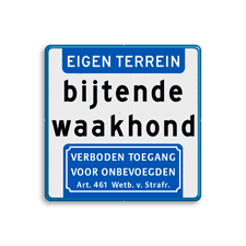 Aluminium informatiebord met een dubbel omgezette rand