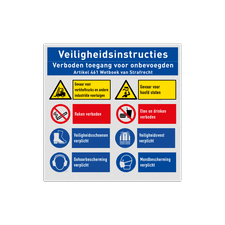 Veiligheidsbord vlak Alupanel (2mm)
