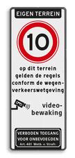 Aluminium informatiebord met een dubbel omgezette rand
