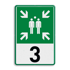 Veiligheidsbord met dubbel omgezette rand