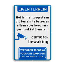 Aluminium informatiebord met dubbel omgezette rand