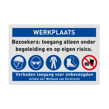 Veiligheidsbord vlak Alupanel (2mm)
