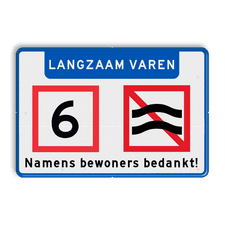 Aluminium informatiebord met een dubbel omgezette rand