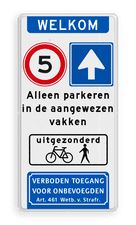 Aluminium informatiebord met een dubbel omgezette rand