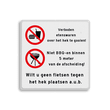 Aluminium informatiebord met een dubbel omgezette rand