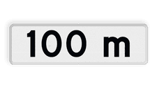 Aluminium informatiebord met een dubbel omgezette rand