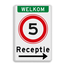 Aluminium informatiebord met dubbel omgezette rand