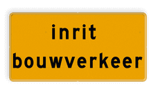 Aluminium verkeersbord met een dubbel omgezette rand