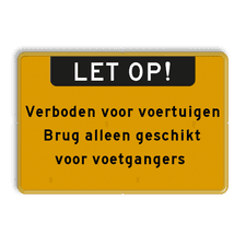 Aluminium informatiebord met een dubbel omgezette rand