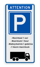Aluminium informatiebord met een dubbel omgezette rand