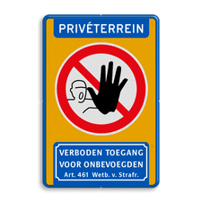Aluminium informatiebord met dubbel omgezette rand