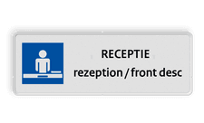 Aluminium informatiebord met een dubbel omgezette rand