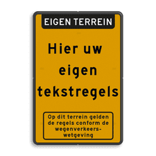 Aluminium informatiebord met dubbel omgezette rand
