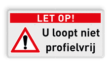 Veiligheidsbord met dubbel omgezette rand