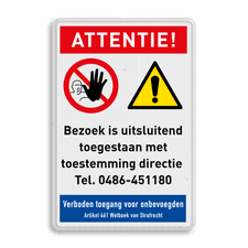 Veiligheidsbord met dubbel omgezette rand