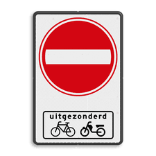 Aluminium informatiebord met dubbel omgezette rand
