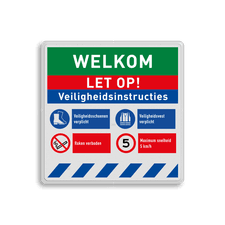 Veiligheidsbord met dubbel omgezette rand