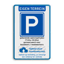 Aluminium informatiebord met dubbel omgezette rand