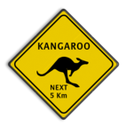 Verkeersbord Australië - KANGAROO