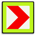 Verkeersbord RVV BB12rf - fluor rand