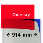 Transparant overlay rood 914mm breed