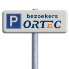 Parkeerbord ALU-DOR RVV E04 +  bezoekers + huisstijlogo