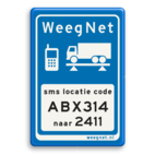 Verkeersbord 40x60 WeegNet - Sms code