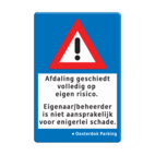 Verkeersbord APCOA J37 + tekst