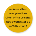 Sticker Ø590mm geel/zwart klasse 3