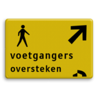 Verkeersbord WIU geel/zwart Janssen Aann.