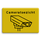 Informatiebord geel/zwart cameratoezicht - BP04