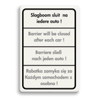 Verkeersbord slagboom 400x600mm - international.