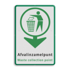 Informatiebord - Afval inzamelpunt - reflecterend