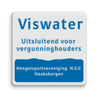 Informatiebord Viswater uitsluitend voor vergunninghouders Hengelsportvereniging