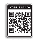 Verkeersbord met tekst en QR-code 300x380mm